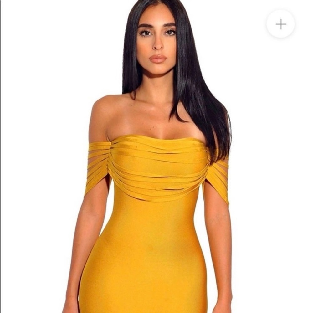 Miss Circle bandage mini dress